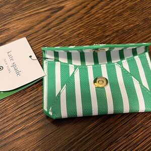 Kate Spade x Target Green Stripe Envelope Card Case